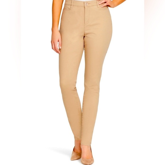 Gloria Vanderbilt Amanda trouser premium Twill khaki pants NWT Sz-14 Average. R6 - Picture 1 of 9